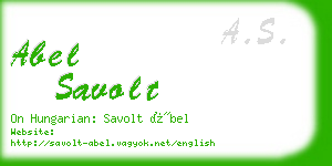 abel savolt business card